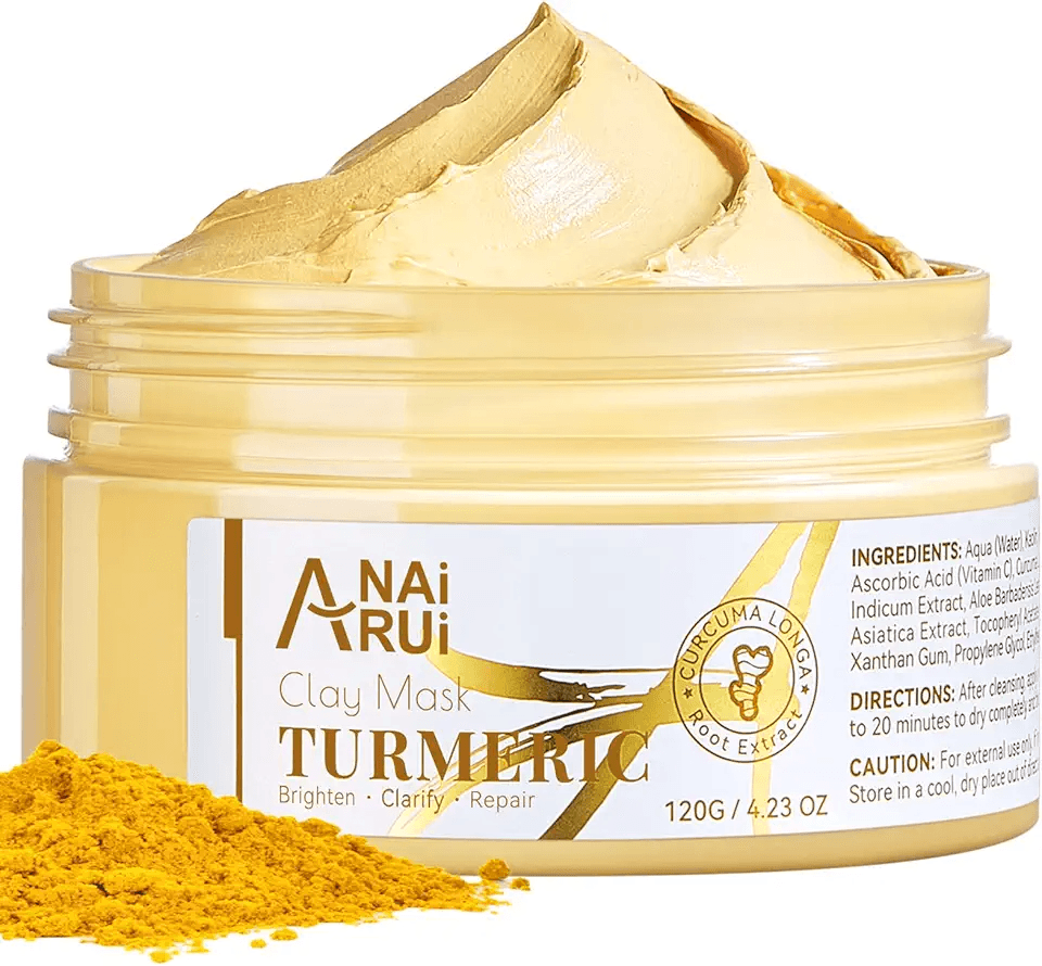 ANAiRUi Turmeric Vitamin C Face Mask with Turmeric and Kaolin Clay: Hero Images