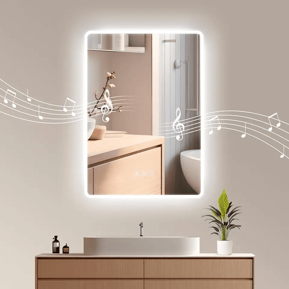 Habison 500 x 700 mm Bluetooth LED Illuminated Bathroom Mirror: Hero Images