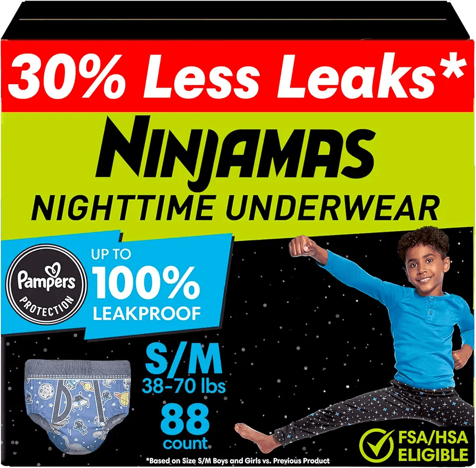 Ninjamas Boys Bedwetting Nighttime Underwear: Hero Images