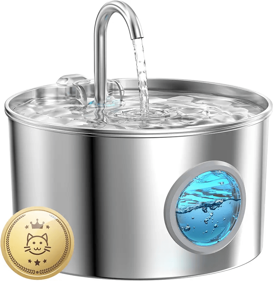 Cat Water Fountain for Drinking: Stainless Steel Cat Fountain: Hero Images