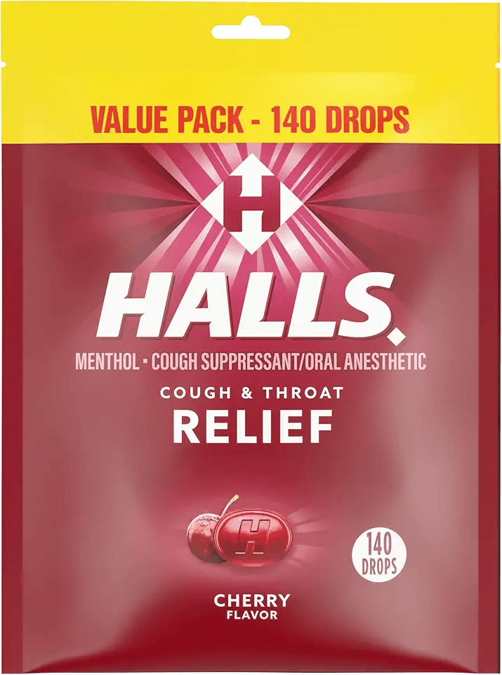 Halls Relief Cherry Cough Drops: Hero Images