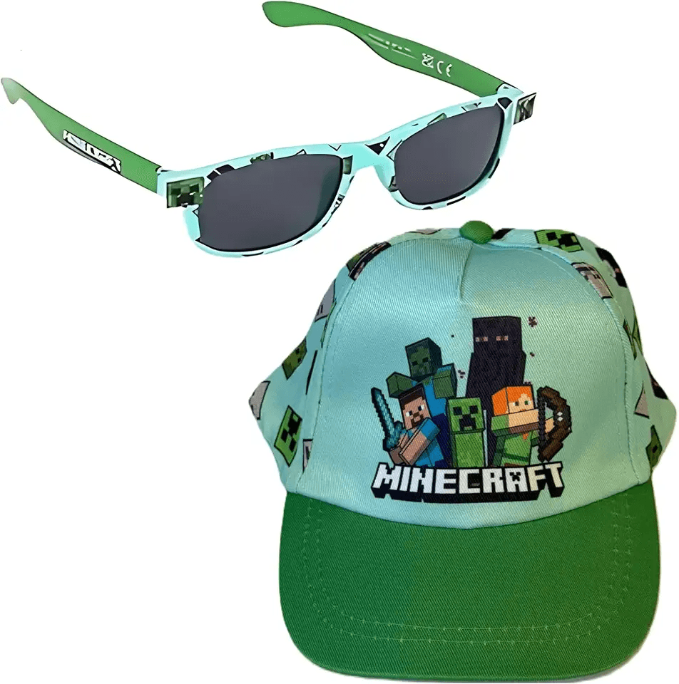 Minecraft Cap and Free Sunglasses Set: Hero Images