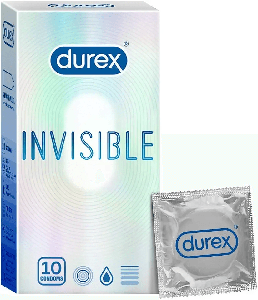 Durex Invisible Super Ultra Thin Condoms for Men: Hero Images