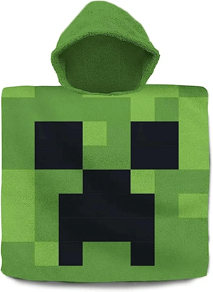 SRV Hub Minecraft Beach Towel for Kids |120x60cm| Bath Towel Hooded Poncho: Hero Images
