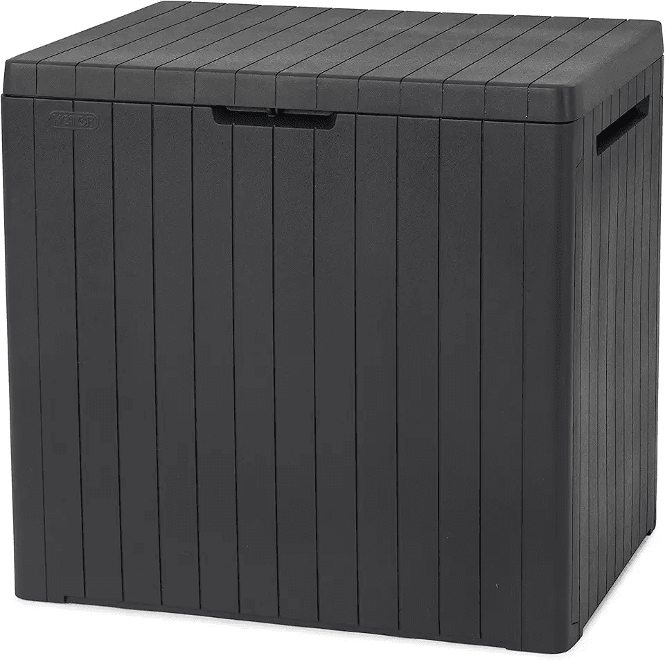 Keter City 113L Outdoor 96% recycled Small Balcony Garden Furniture Storage Box Grey…: Hero Images