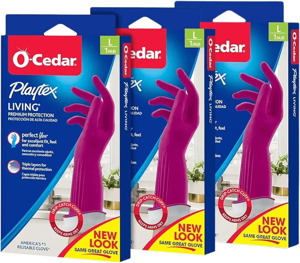 Playtex Living Reusable Rubber Cleaning Gloves: Hero Images
