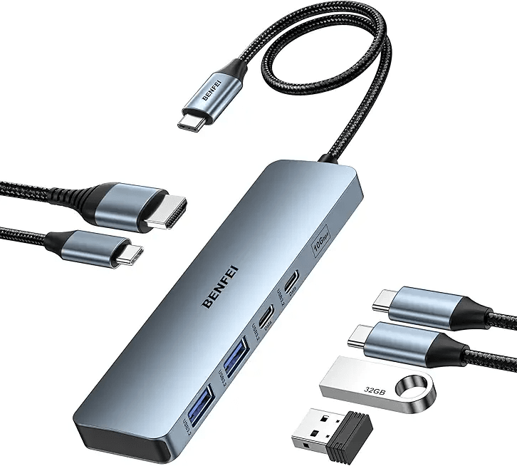BENFEI USB C HUB 6-in-1 with HDMI(4K@60Hz): Hero Images