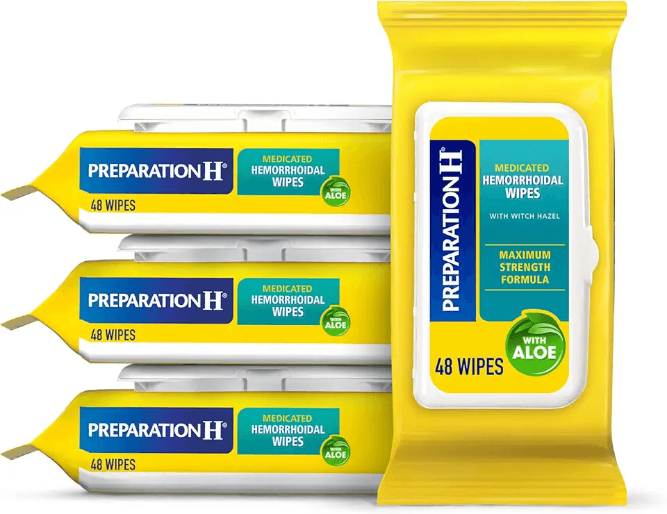 Preparation H Hemorrhoid Flushable Wipes with Witch Hazel for Skin Irritation Relief: Hero Images