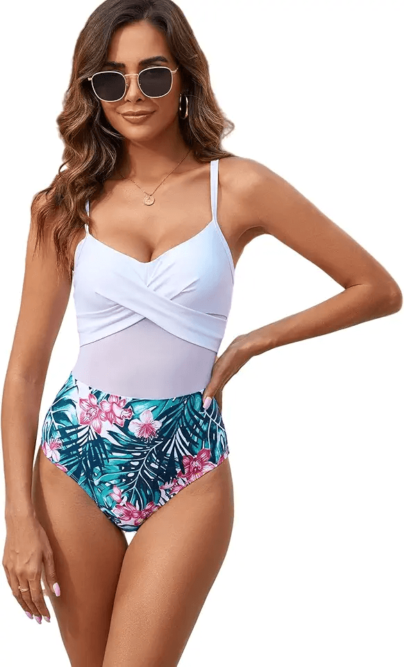 JOO-JOOG Mesh Women's One Piece Swimsuit Push Up High Waist Tummy Control Monokini with…: Hero Images