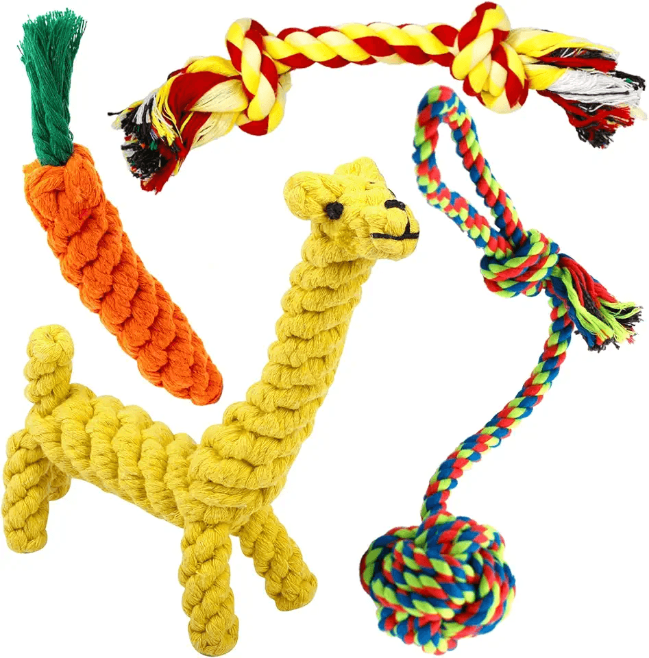 Decyam Dog Toys Rope Puppy Teething Chew Toy for Small Dogs: Hero Images