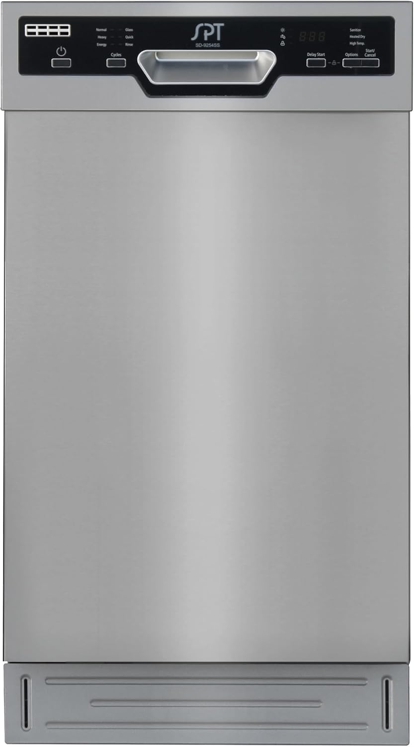 SPT SD-9254SSA 18″ Wide Built-In Stainless Steel Dishwasher w/Heated Drying: Hero Images