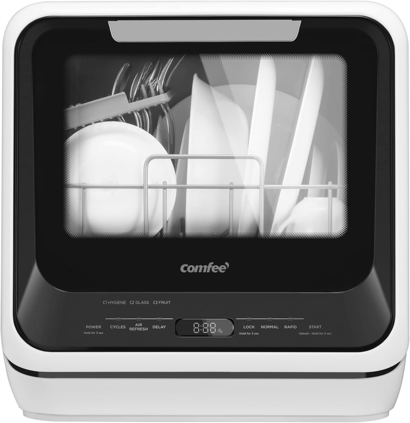 Hero Images for COMFEE' Portable Mini Dishwasher Countertop with 5L Built-in Water Tank for Apartments&…