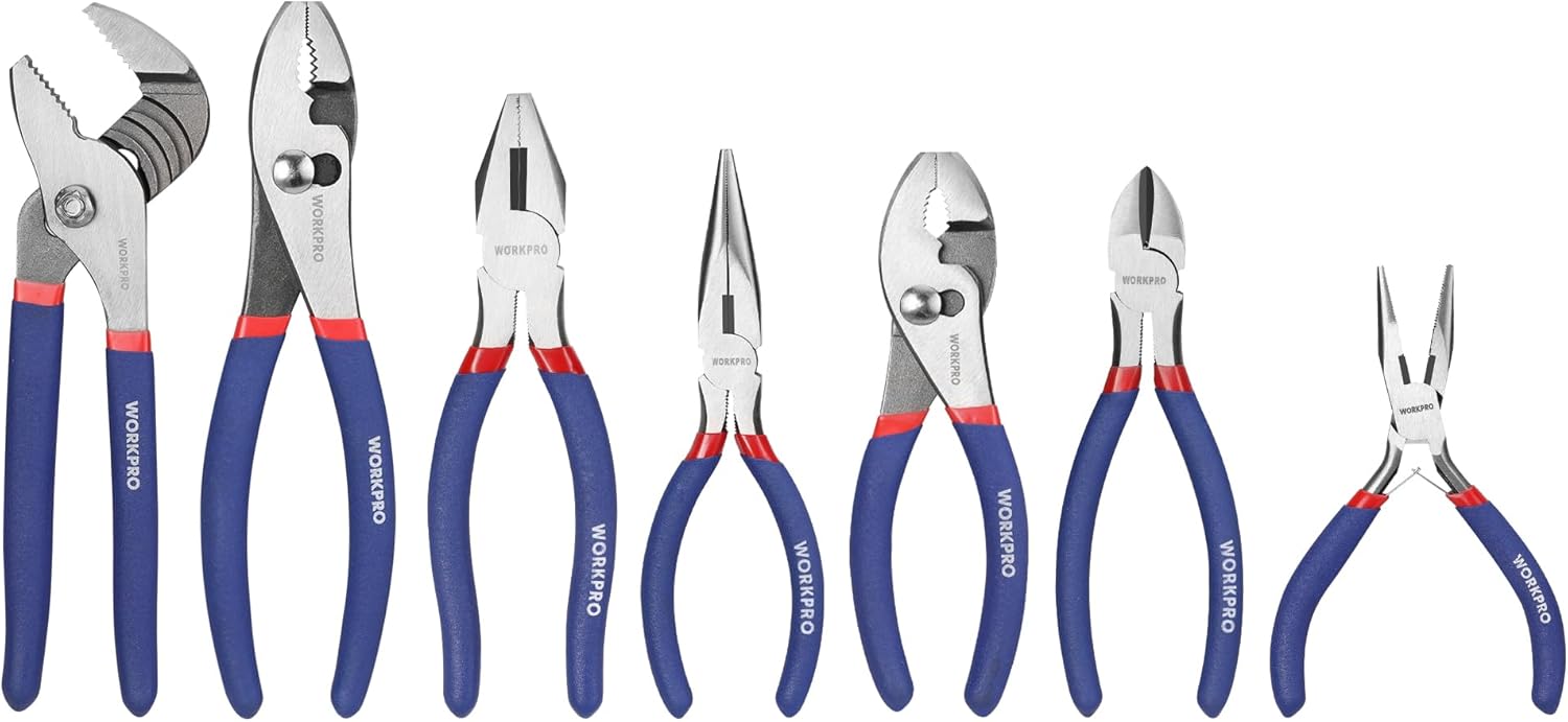 Hero Images for 7-piece WORKPRO Pliers Set with Groove Joint
