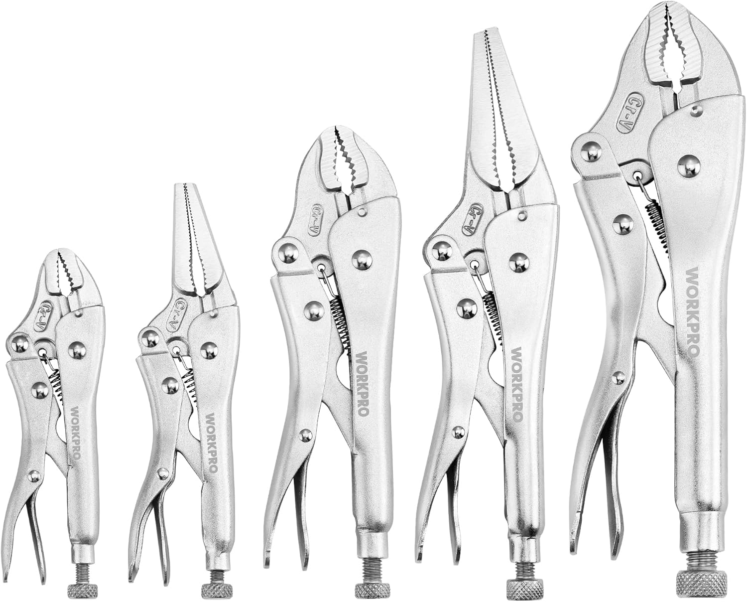 Hero Images for WORKPRO 5-Piece Locking Pliers Set