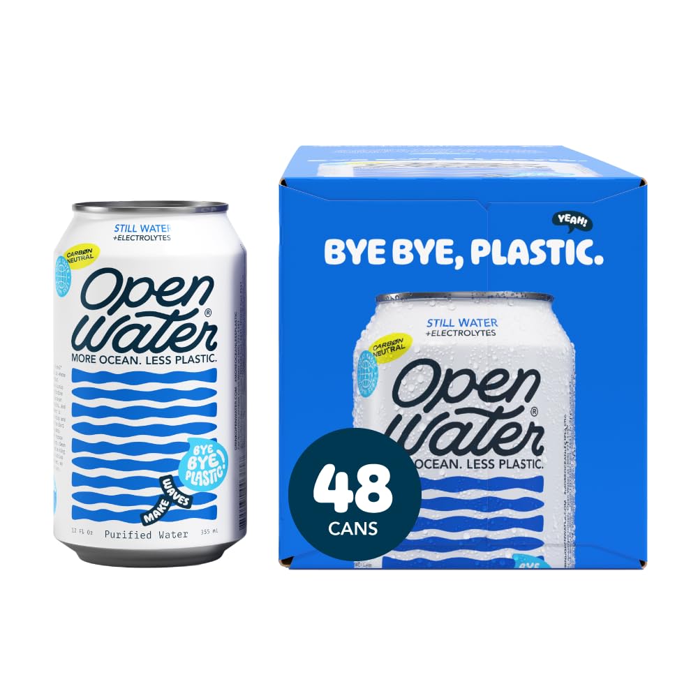 Hero Images for Open Water Still 12oz Cans (4 Cases