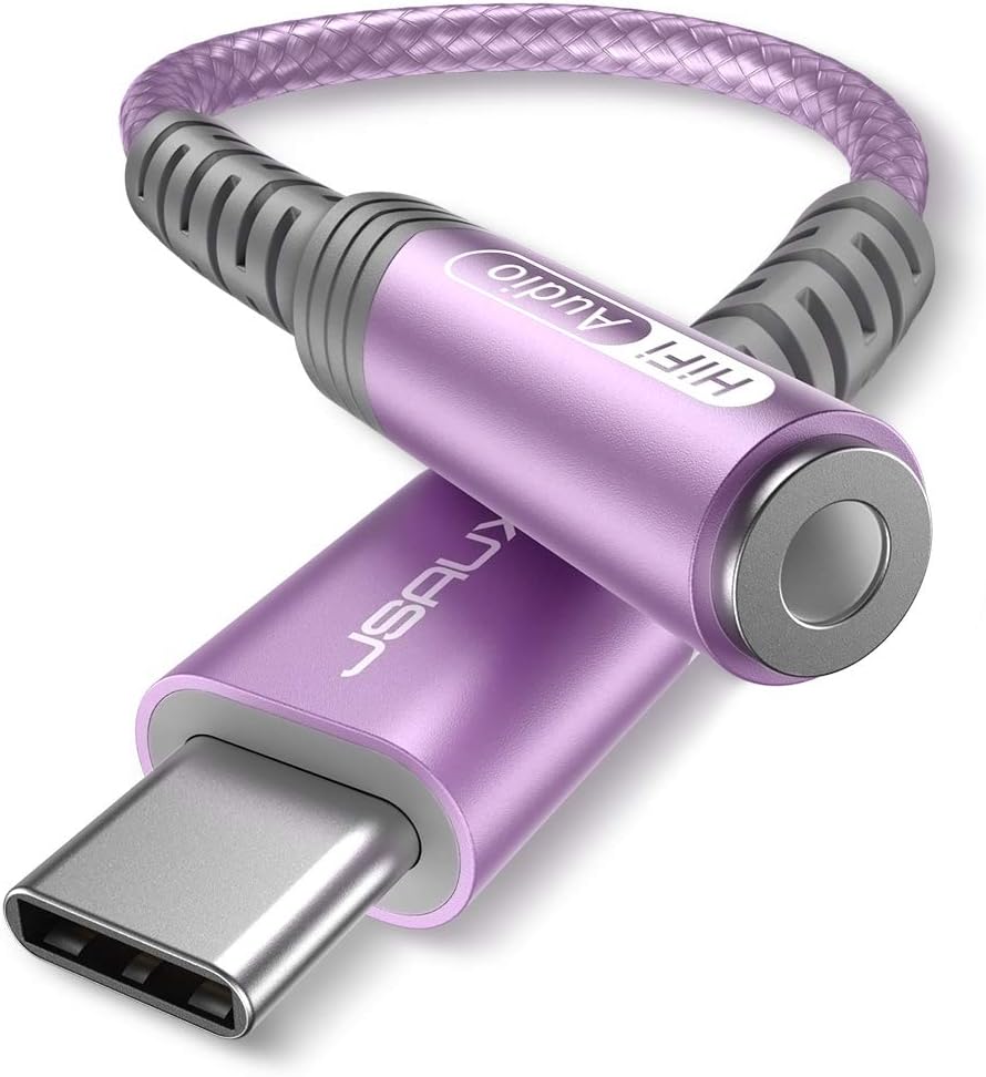 Showcases the product's compact and portable design, as well as its braided cable for durability.