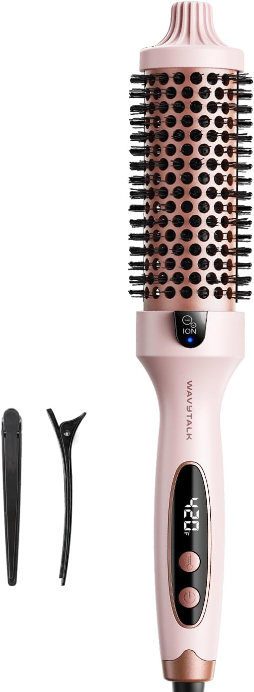 Shows the hair brush along with the included accessories (sectioning clips) to highlight everything the buyer will receive.