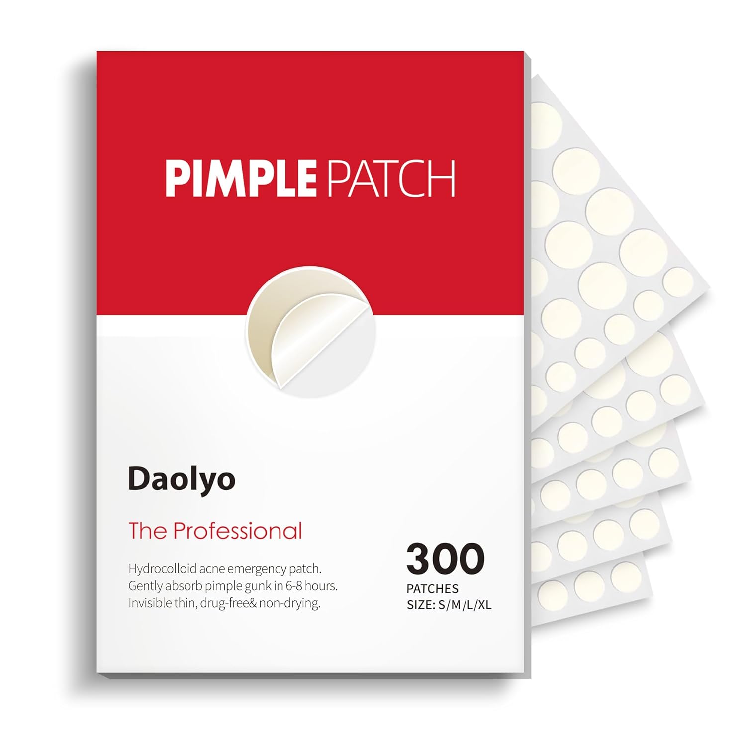 Showcases the product packaging and highlights the large quantity of patches included, emphasizing value for the customer.