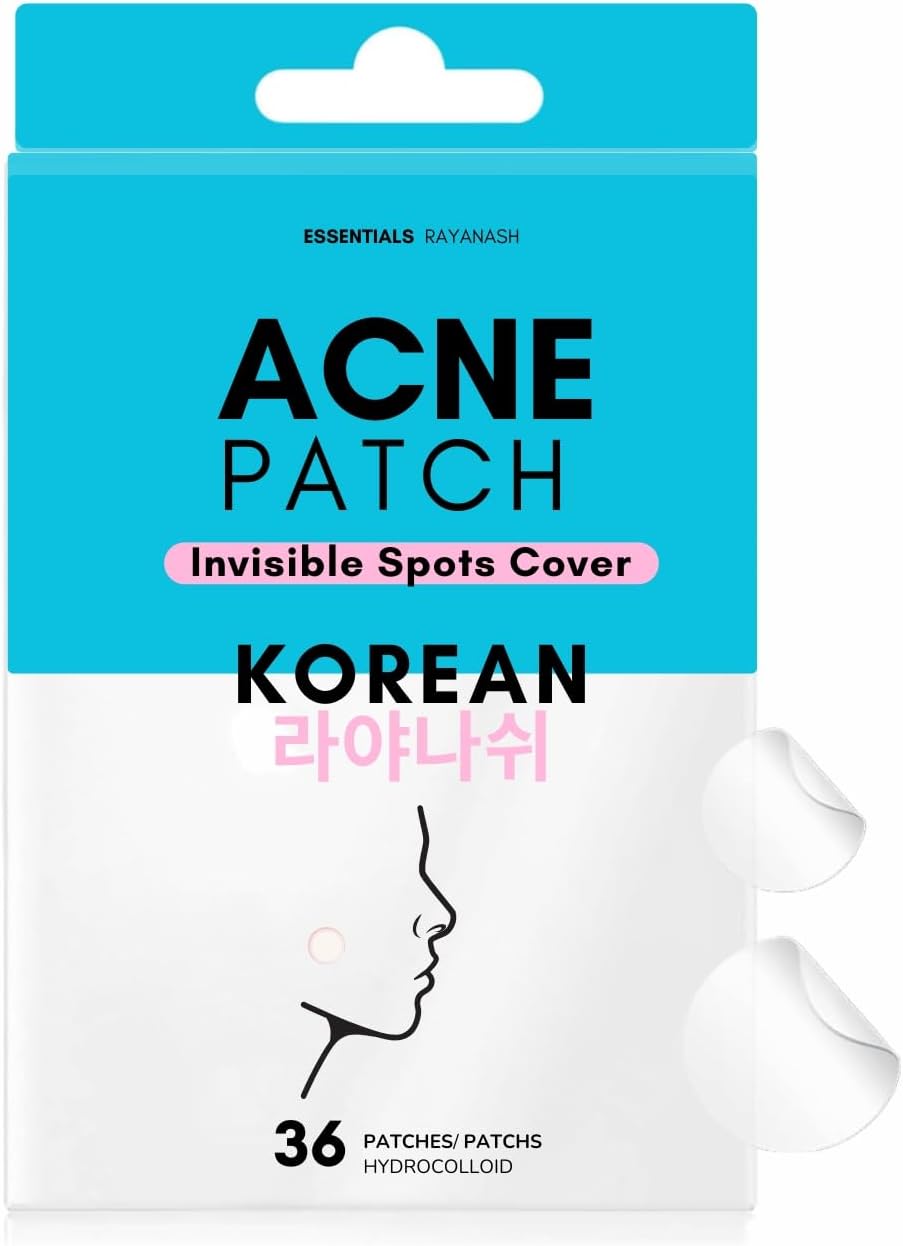 Showcases the product's retail packaging to communicate brand identity and highlight key features like 'Invisible Spots Cover' and '36 patches'.
