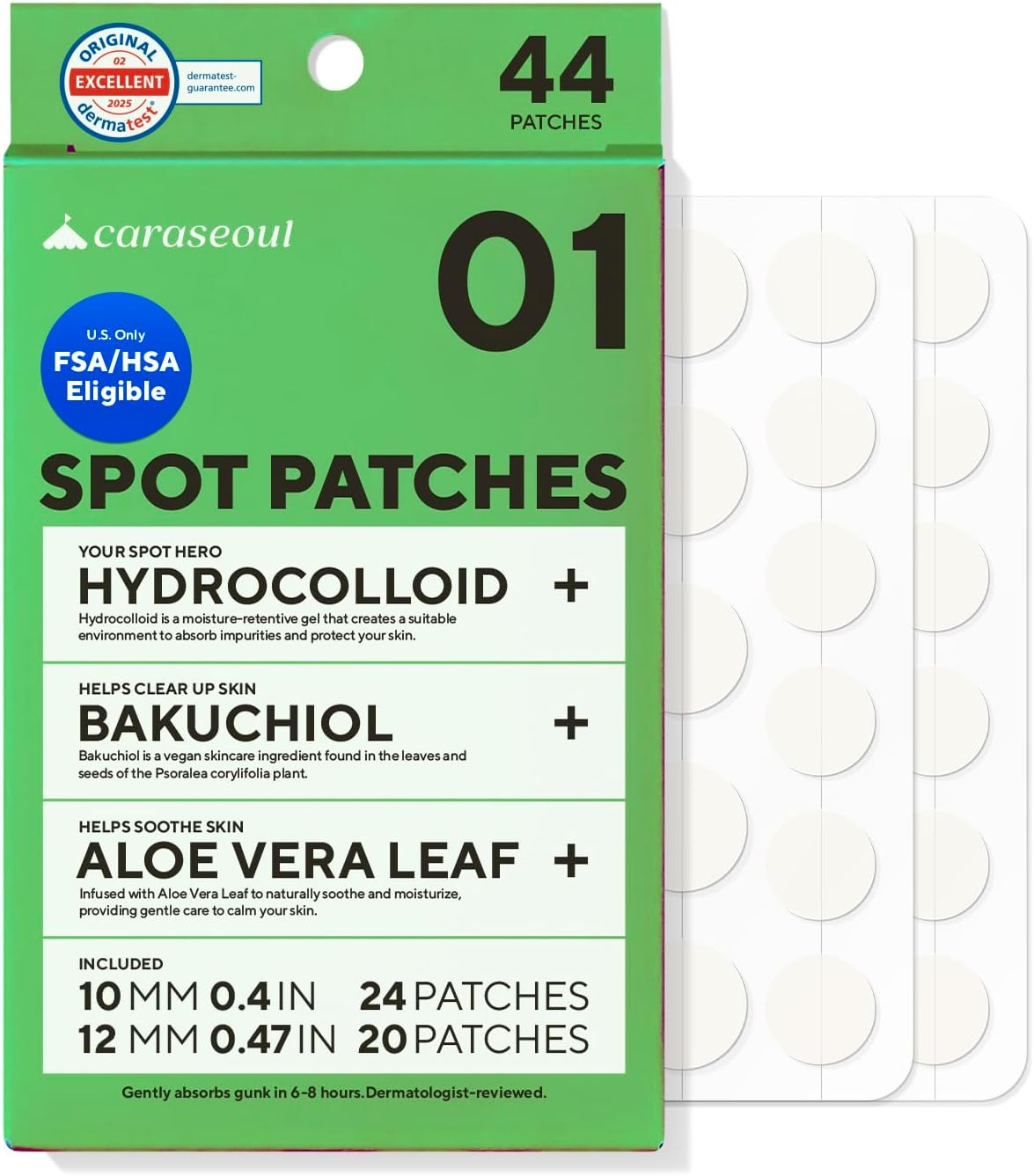 Showcases the product packaging and highlights key ingredients and benefits to inform potential buyers about the product's features.