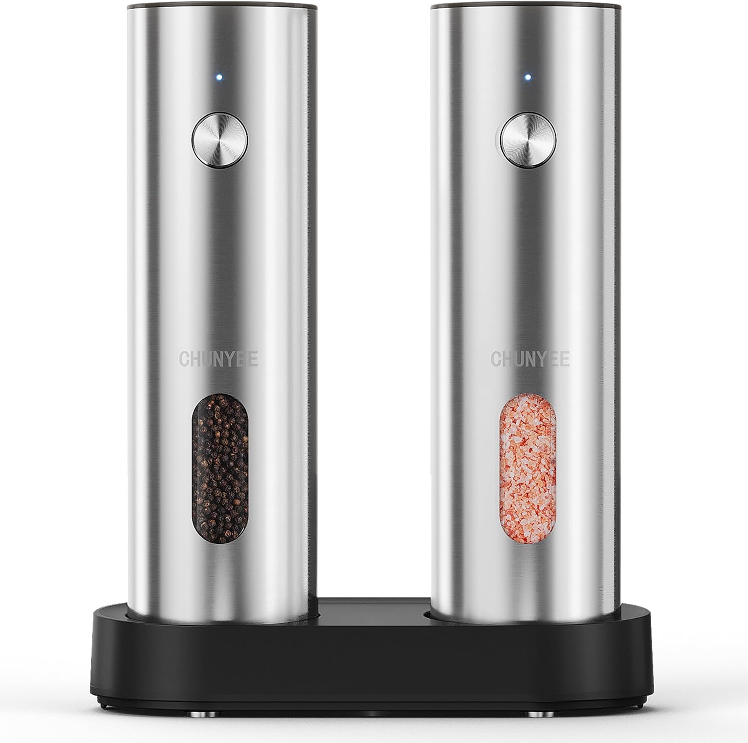 Electric Salt and Pepper Grinder Set with Rechargeable Base: Hero Images