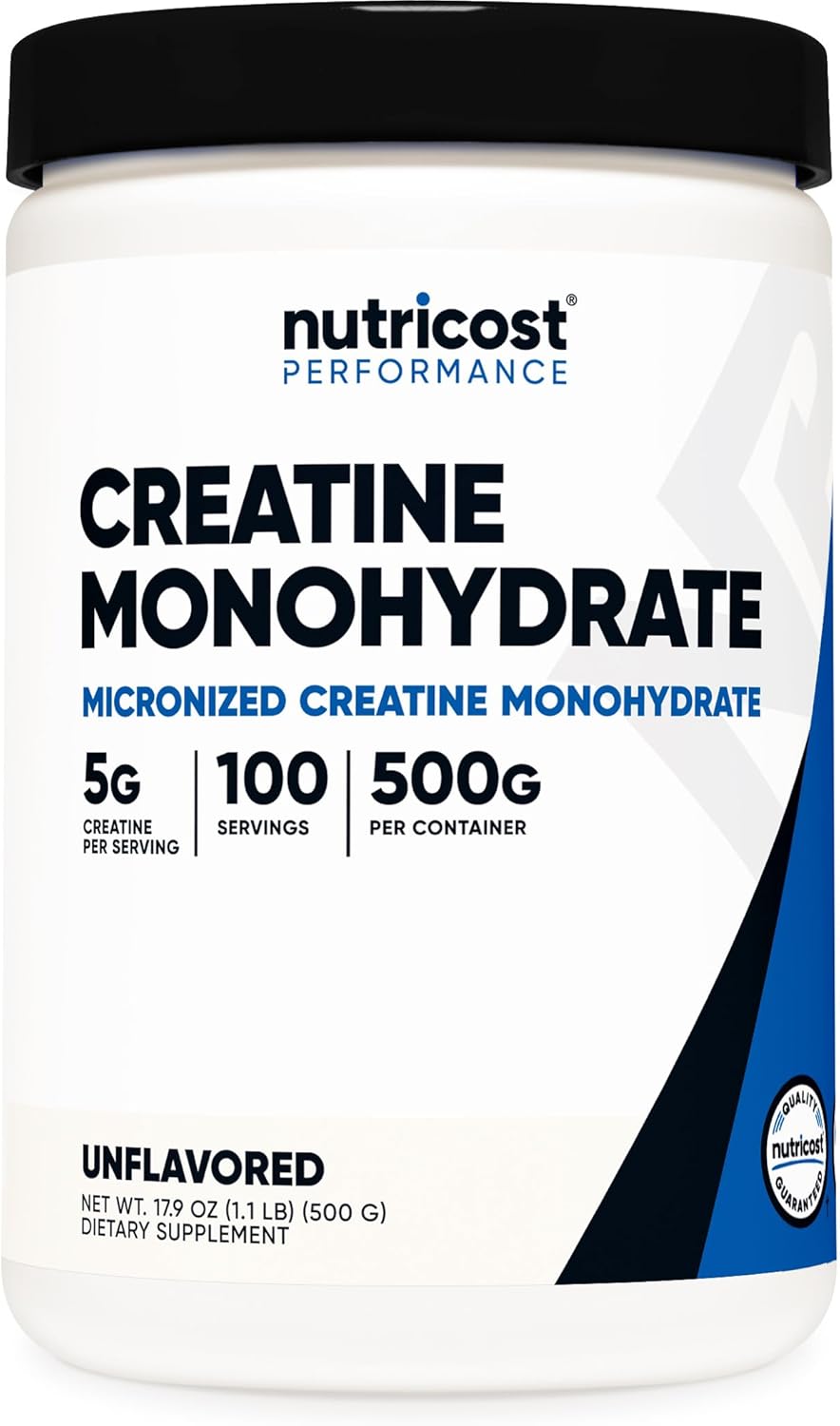 Clearly displays the product packaging to show the supplement type and key details.