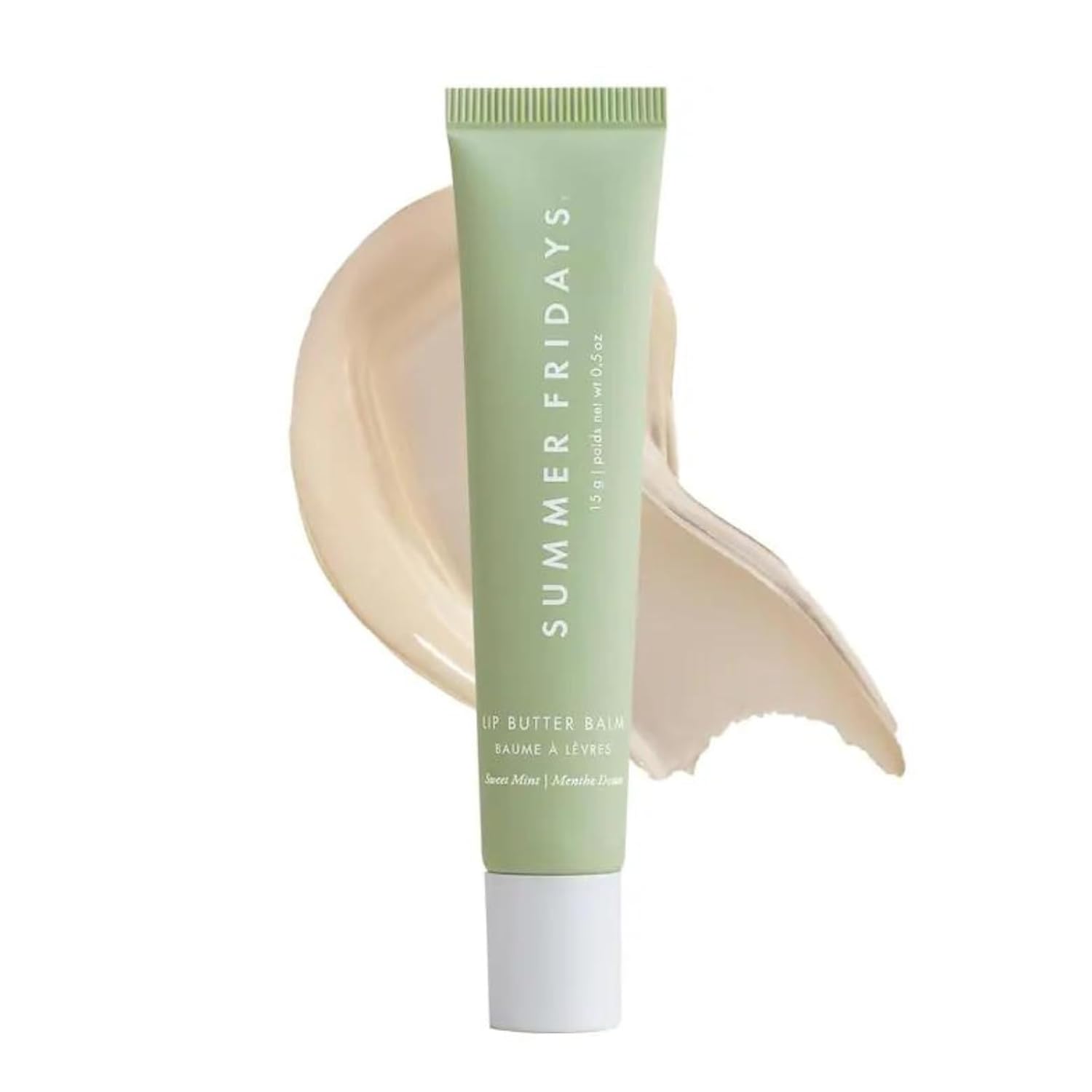Showcases the product's packaging and texture to highlight its moisturizing properties.