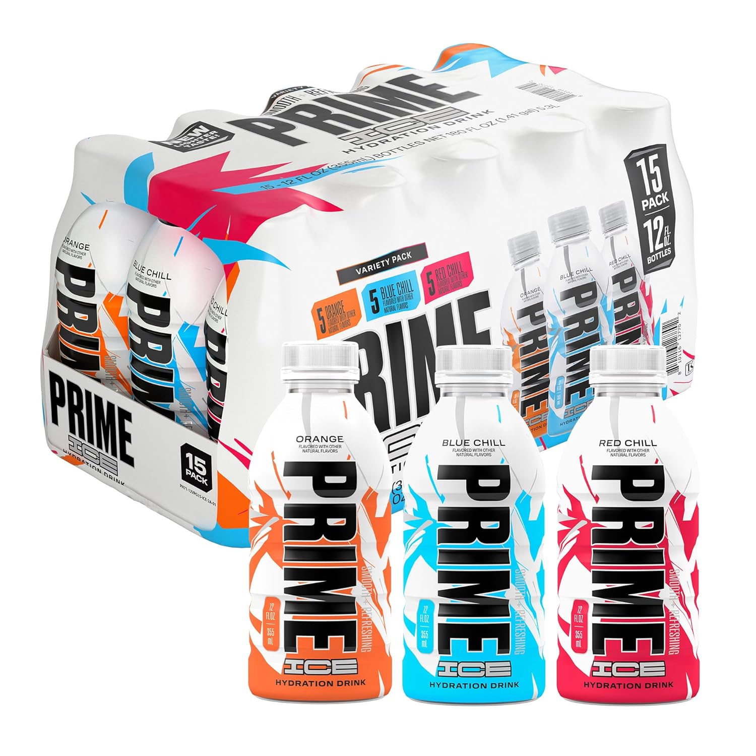 Prime ICE Hydration Variety Pack Smooth & Refreshing Low-Calorie Sports Drink with 10%…: Hero Images