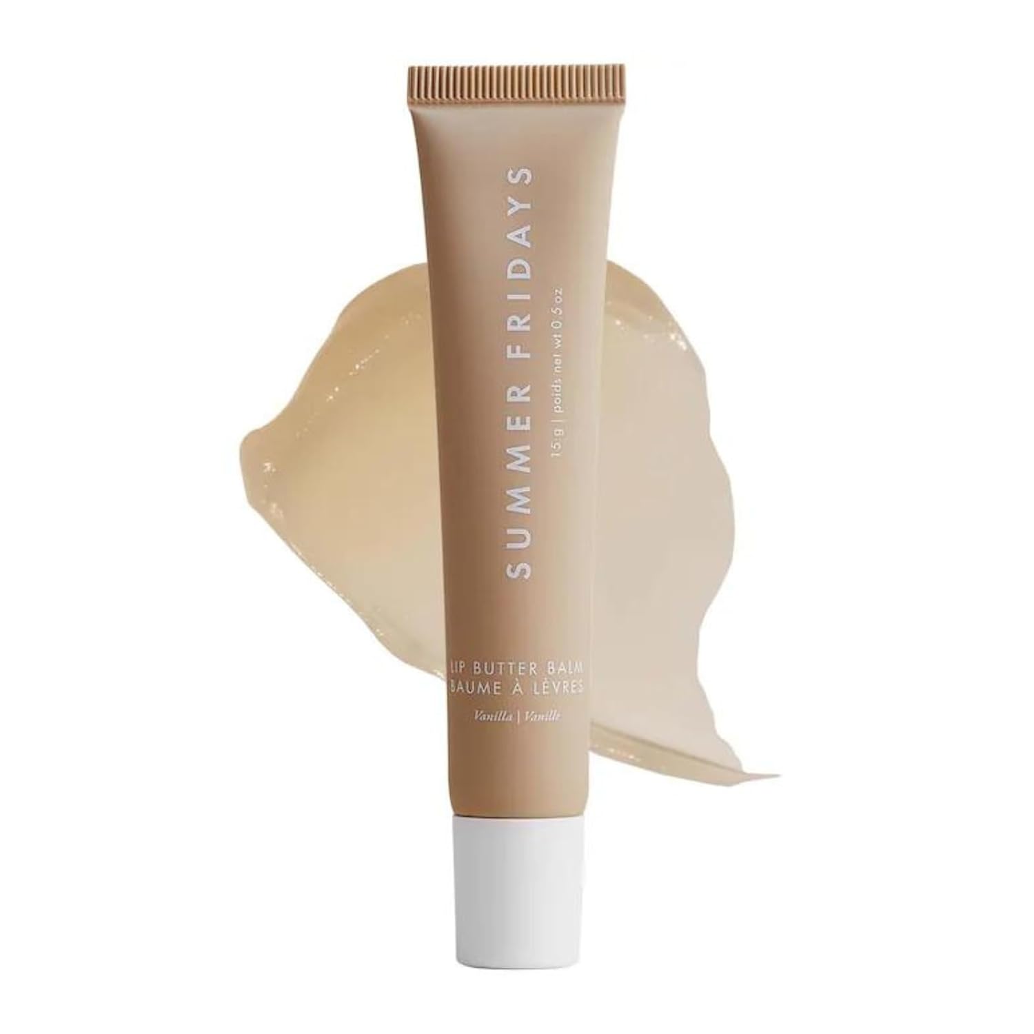Showcases the product's packaging and texture to highlight its moisturizing properties.