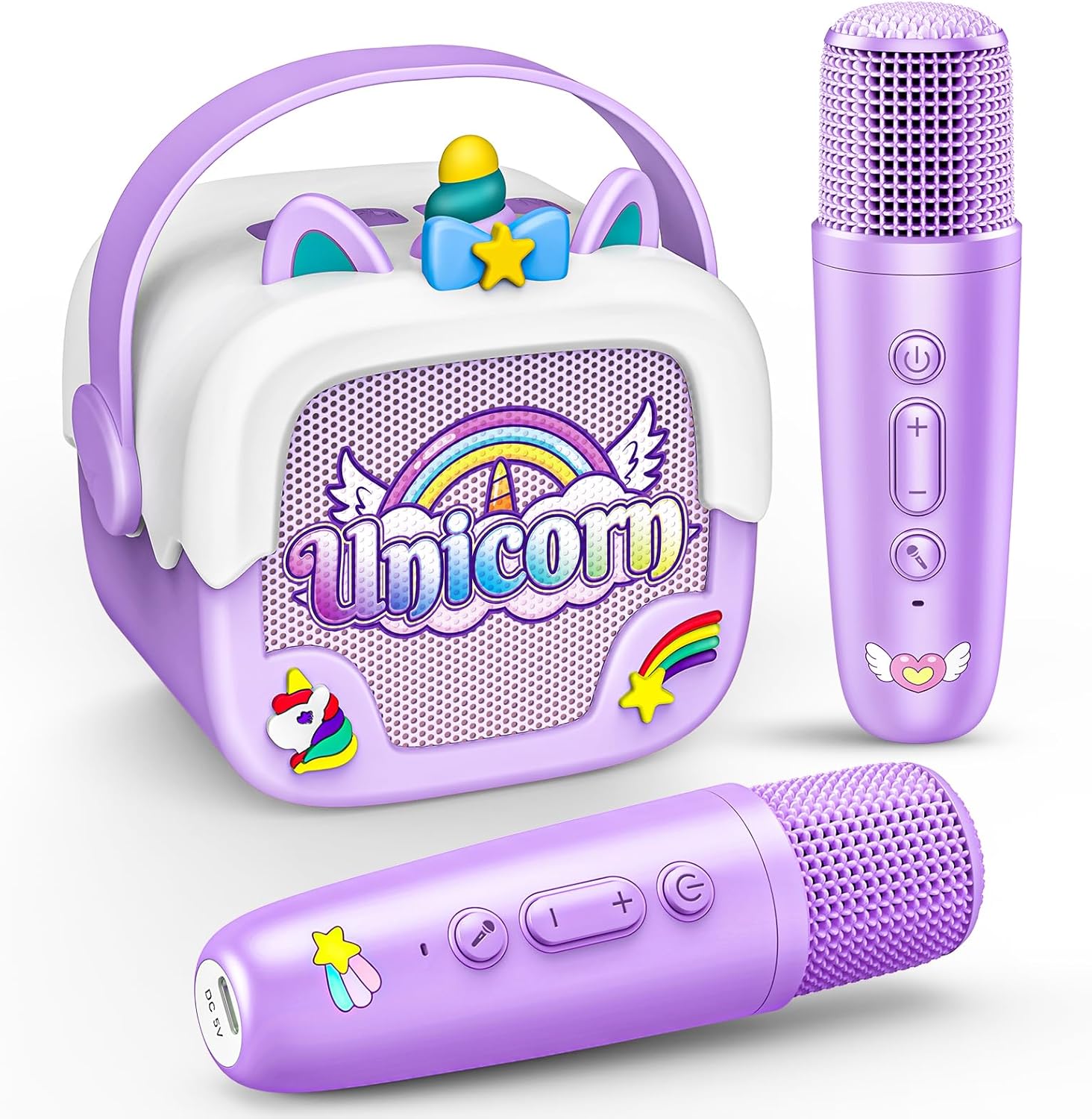 Mini Karaoke Machine for Kids Girls: Unicorn Portable Bluetooth Speakers with 2 Wireless…: Hero Images
