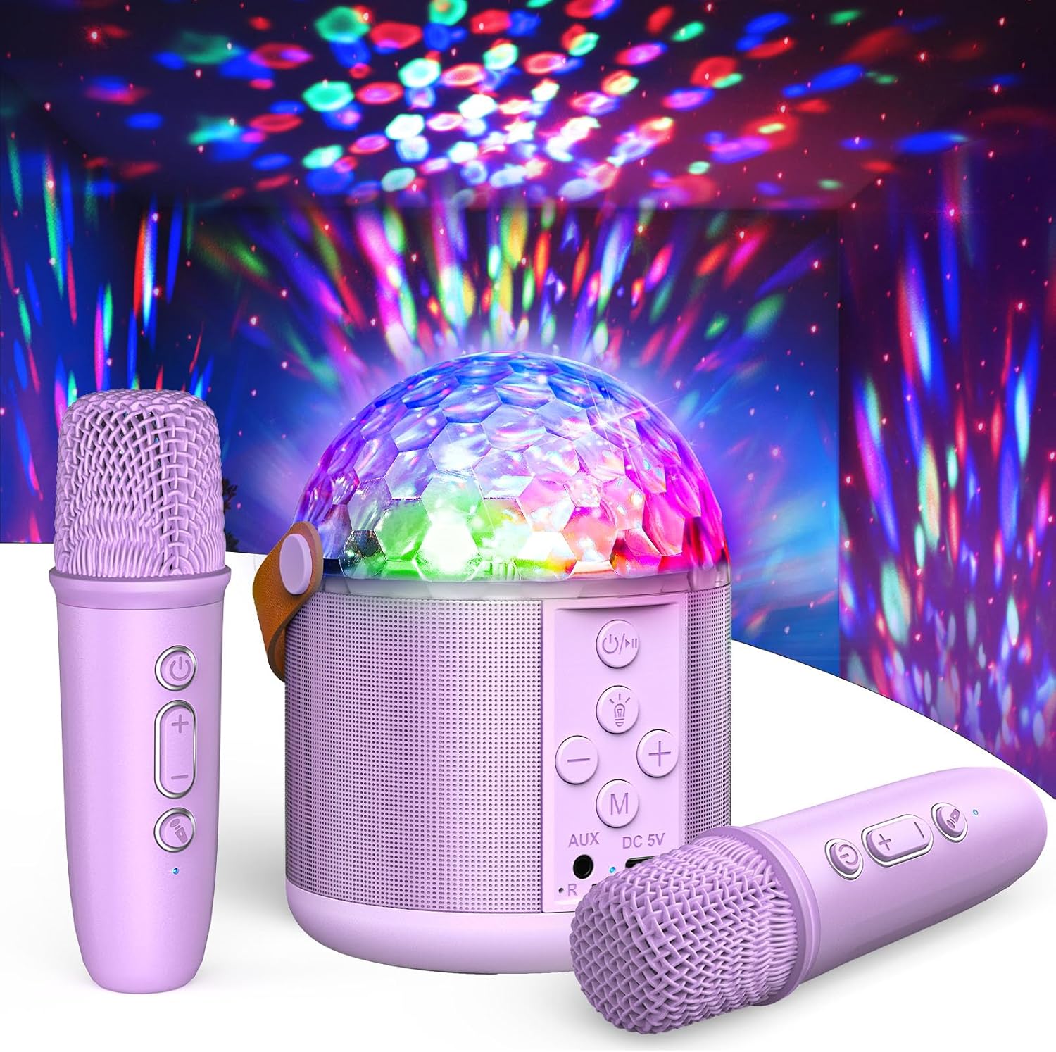 Karaoke Machine with Disco LED Lights for Adults Kids: Hero Images