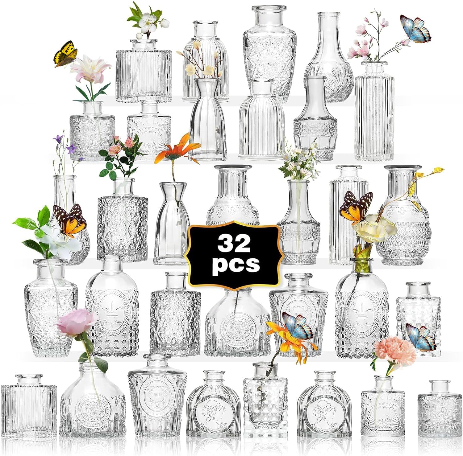 Glass Bud Vase Set of 32PCS Wedding Centerpieces for Tables: Hero Images