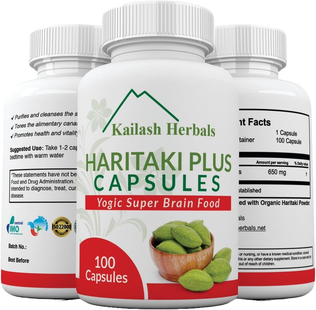 Showcases the product packaging to clearly identify the supplement and its brand. Displays the product label to provide key information about the supplement's contents and benefits.