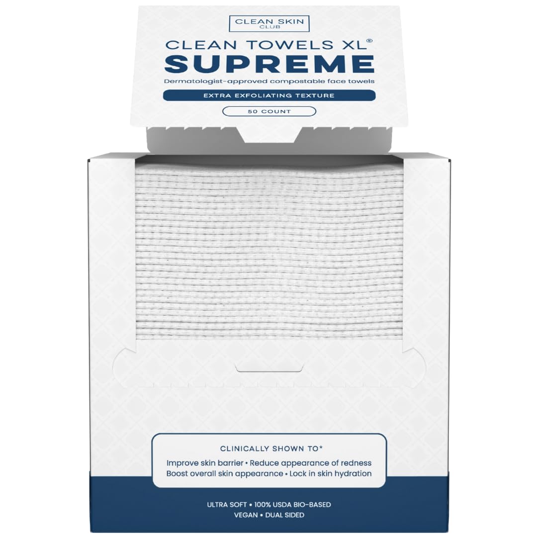 Showcases the product packaging and highlights key features and benefits of the face towels to inform potential buyers.