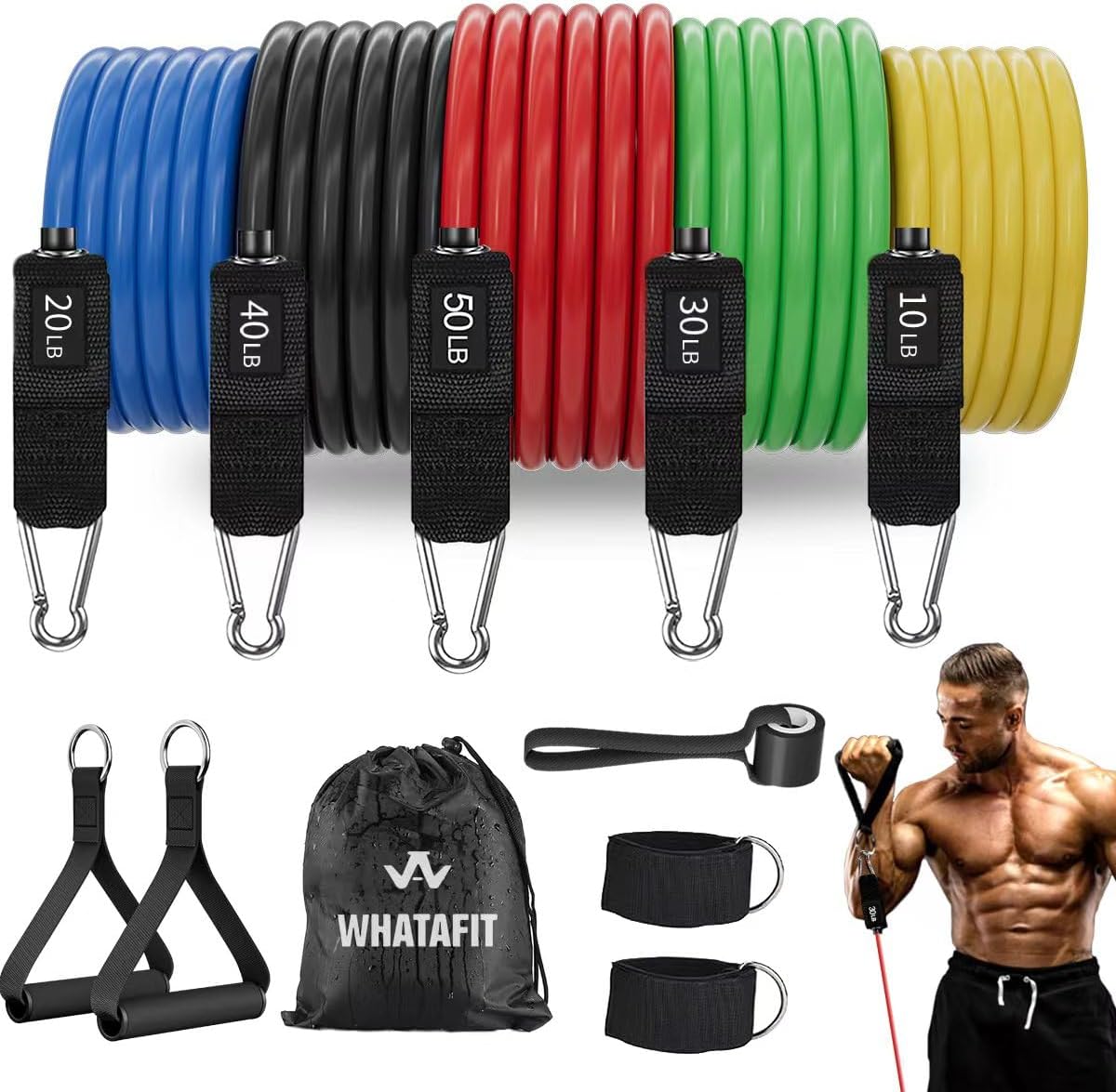 WHATAFIT Resistance Bands: Hero Images