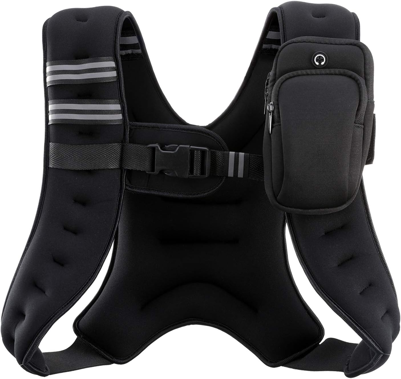 Showcases the product's design and features, highlighting its adjustable fit and integrated storage pouch.