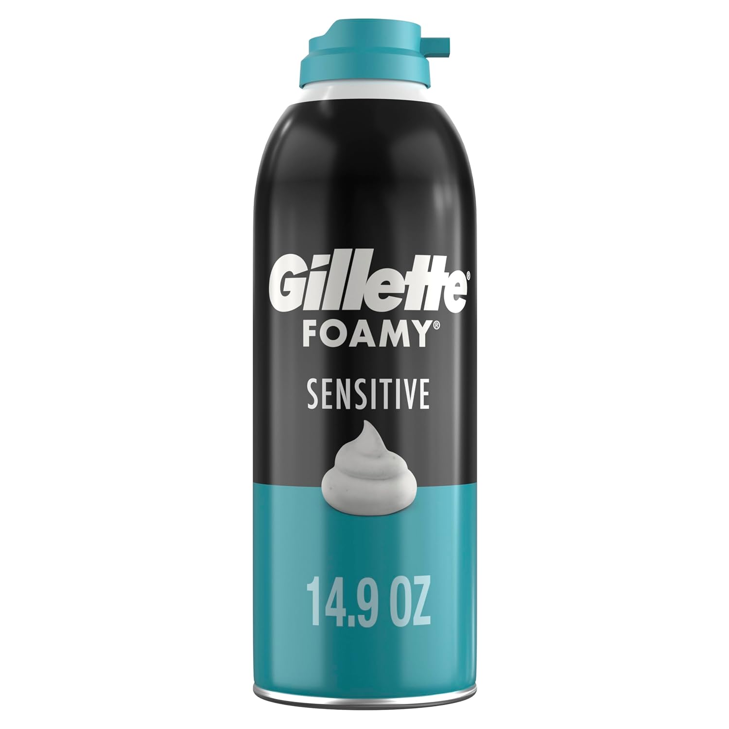 Showcases the product's packaging and highlights its specific variant for sensitive skin.