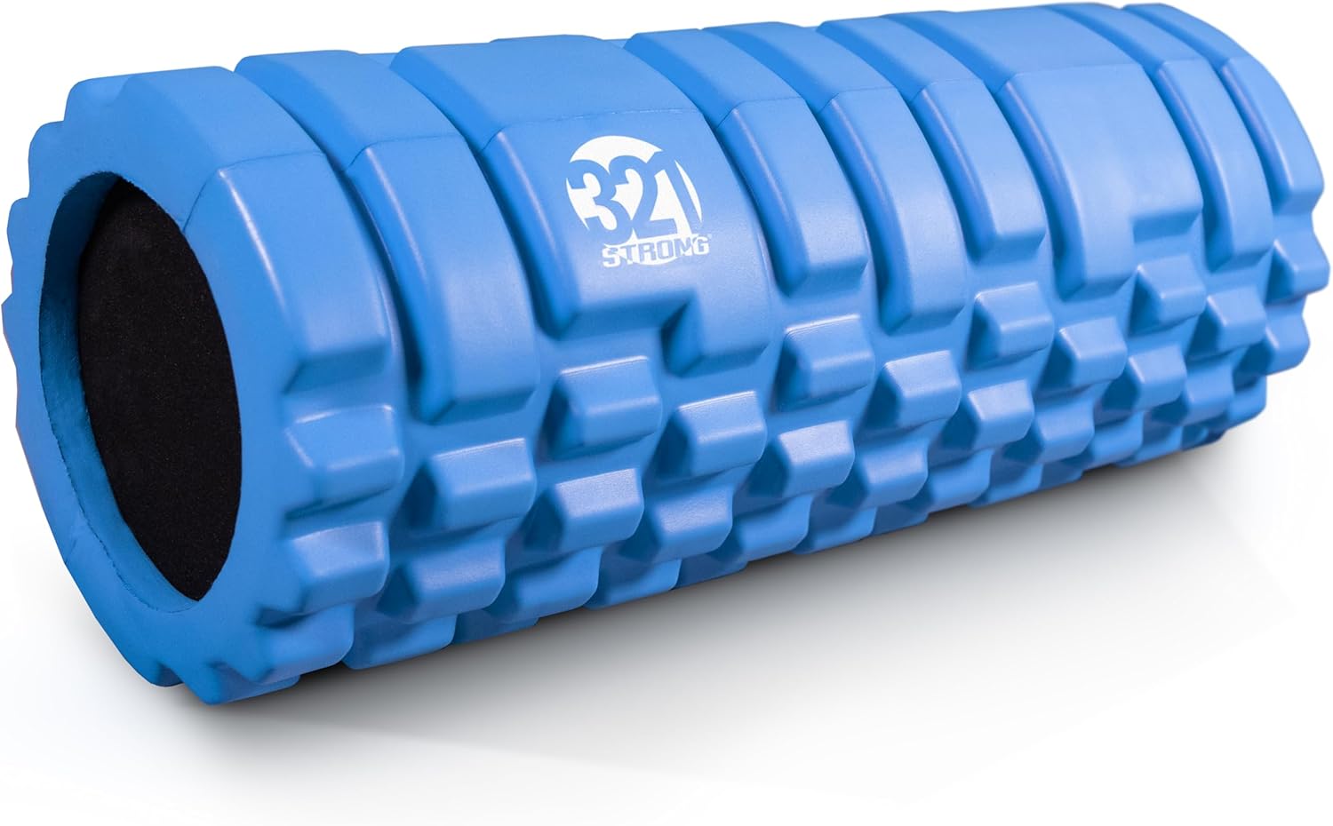 Showcases the product's design and color to clearly identify it as a foam roller for potential buyers.