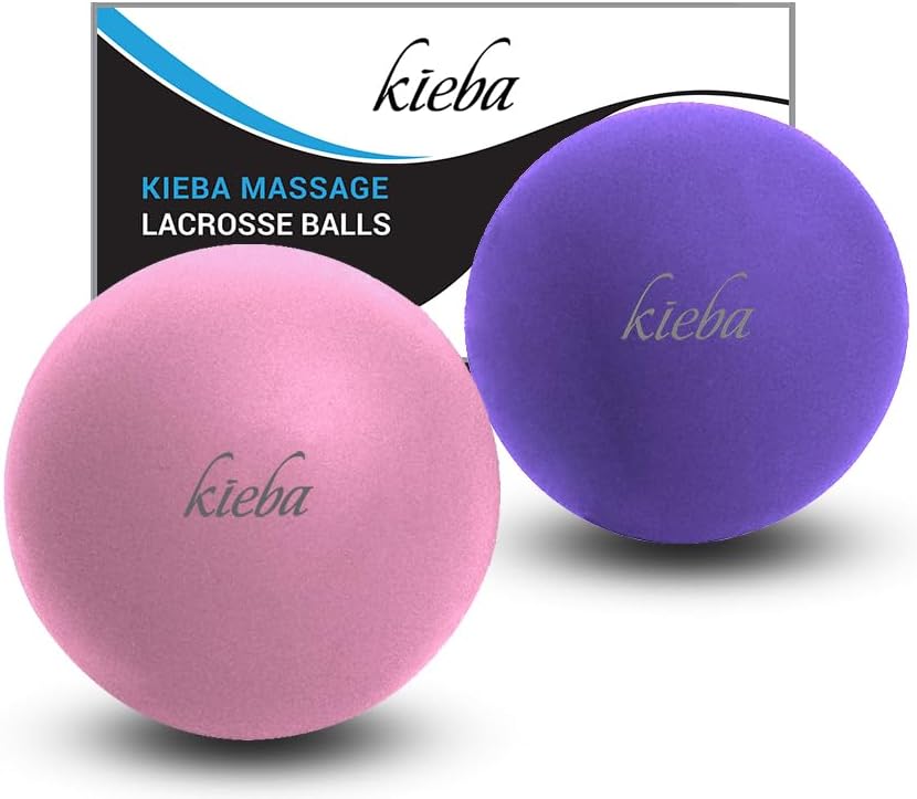 Showcases the product's appearance and color options, highlighting the brand name and intended use as massage balls. Displays the product alongside its branded packaging to establish brand identity…