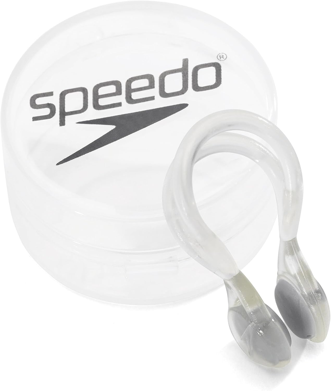 Showcases the Speedo nose clip product clearly against a white background, allowing customers to see its design and brand.