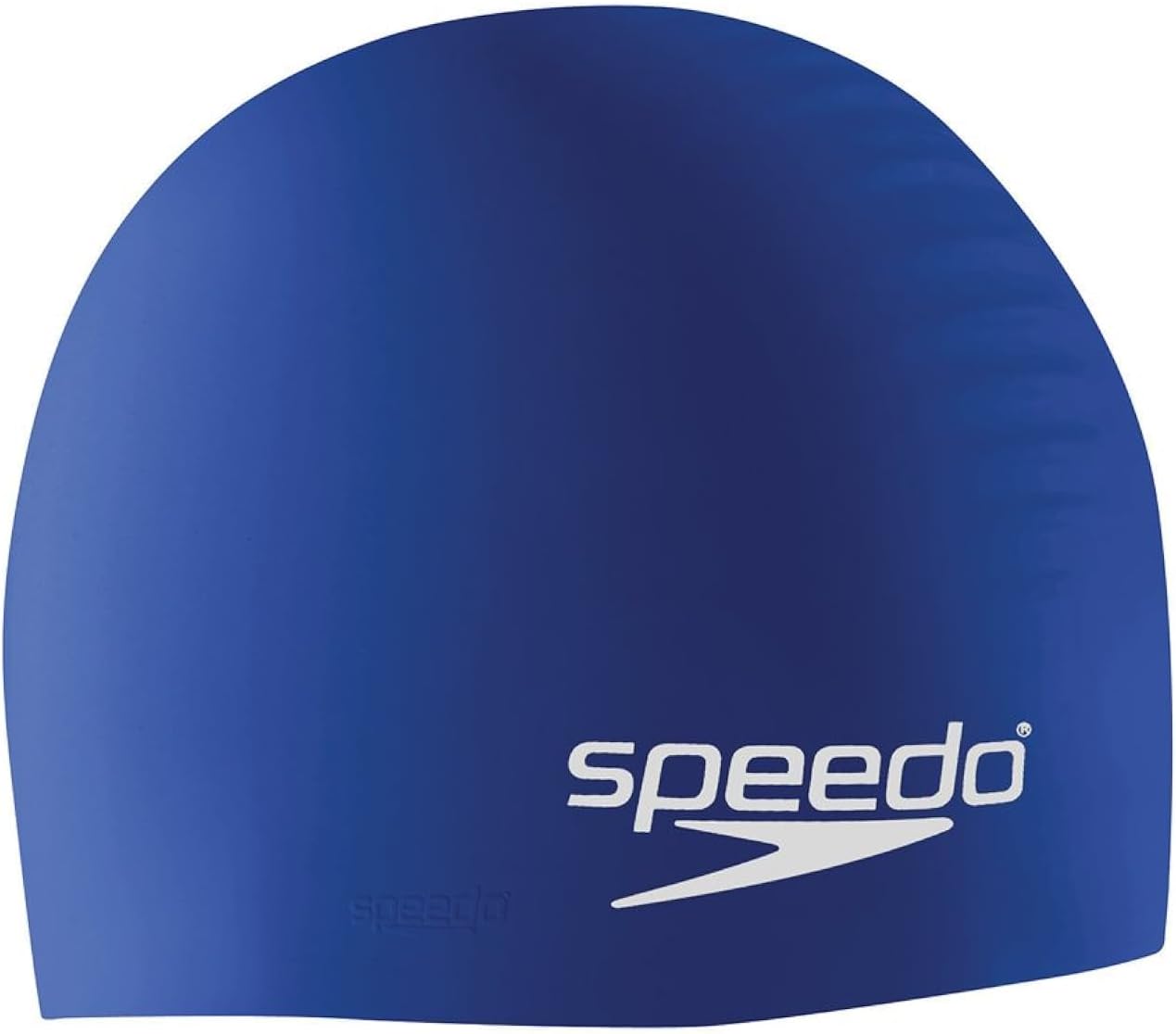 Showcases the product clearly against a white background, allowing shoppers to see the design and color of the swimming cap.
