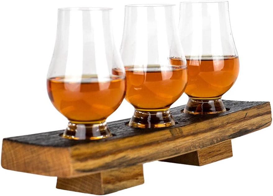 Whiskey Flight Board with Tasting Glasses: Hero Images