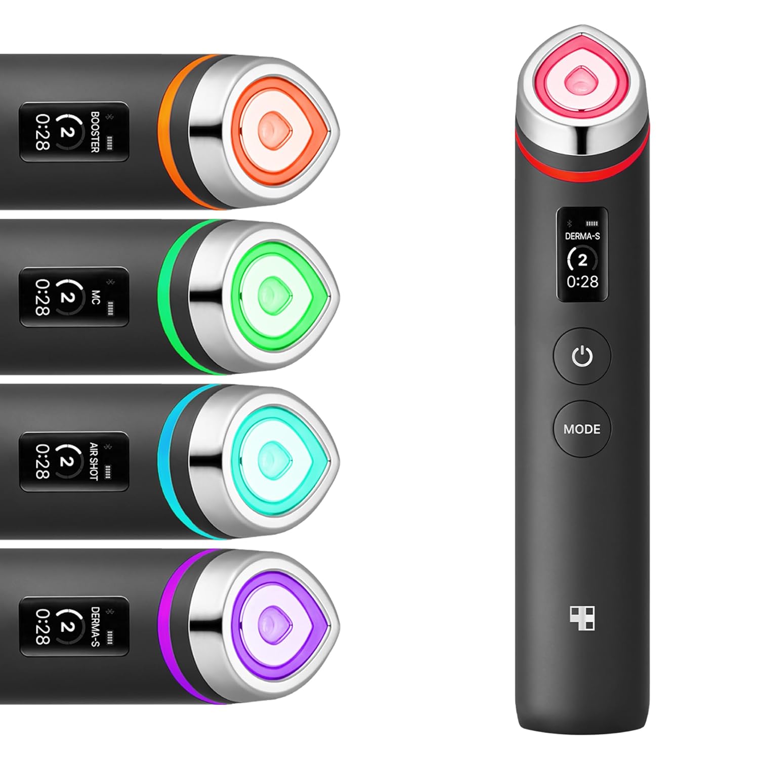 Showcases the product's various modes and digital interface to highlight its versatility and advanced features. Displays multiple color variations of the product to show the range of choices…