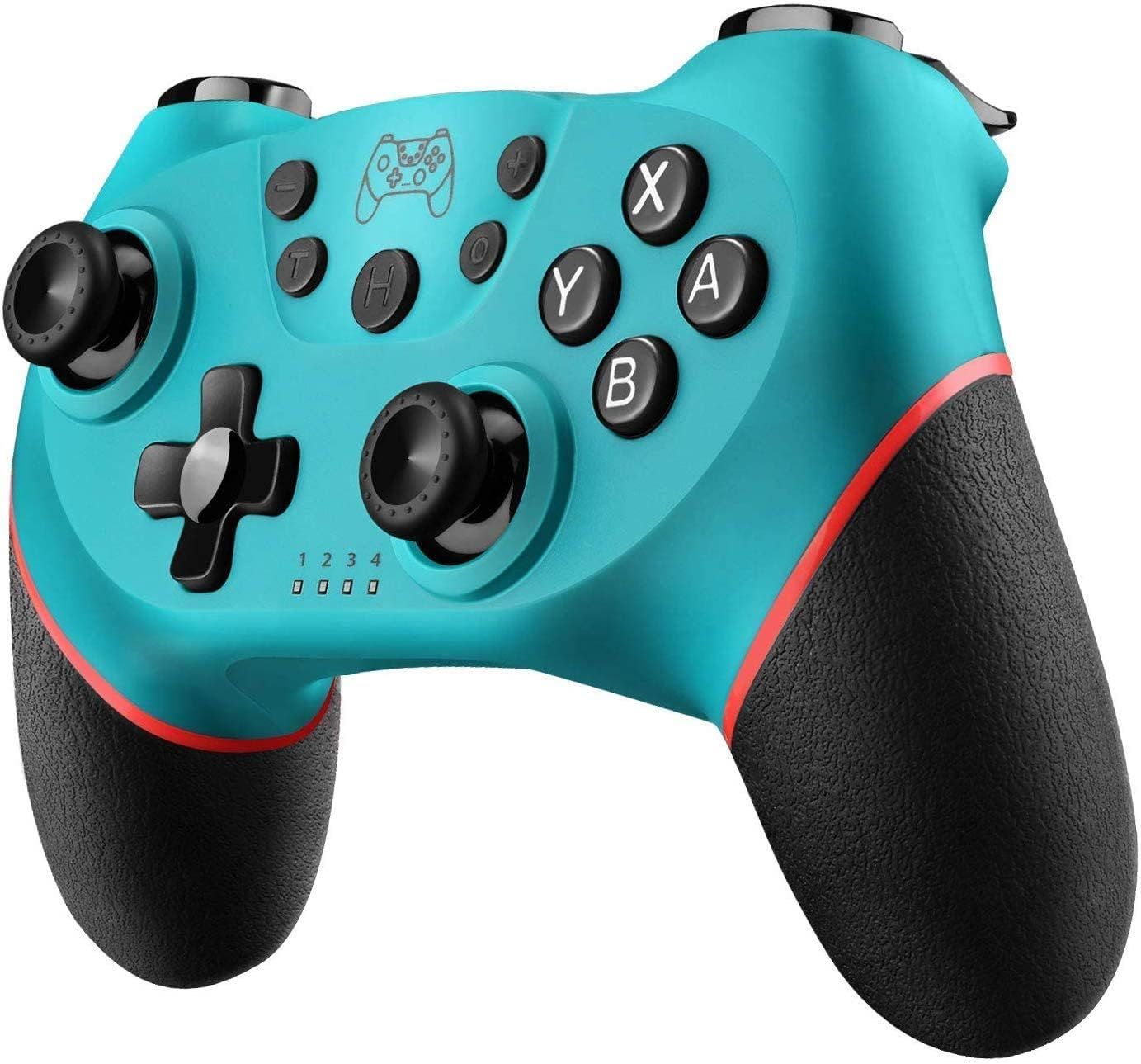 Showcases the product's design and button layout to highlight its functionality as a gaming controller.