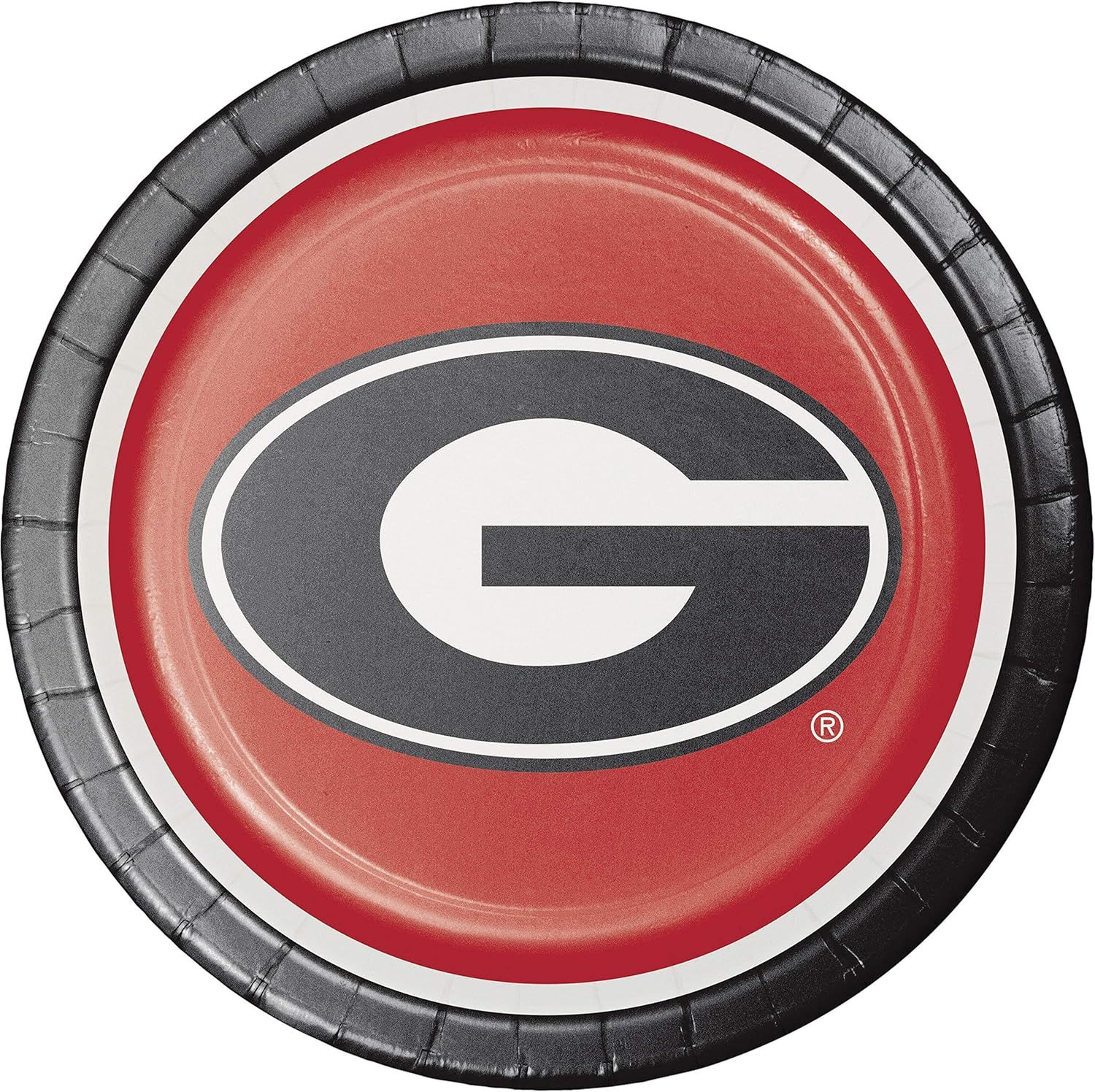 Shows the core product clearly against a white background to help shoppers quickly identify the Georgia Bulldogs branded steering wheel cover being sold.
