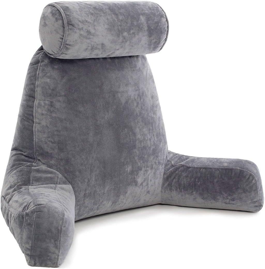 Displays the core product clearly on a white background to help shoppers quickly identify the reading or bed rest pillow being sold.