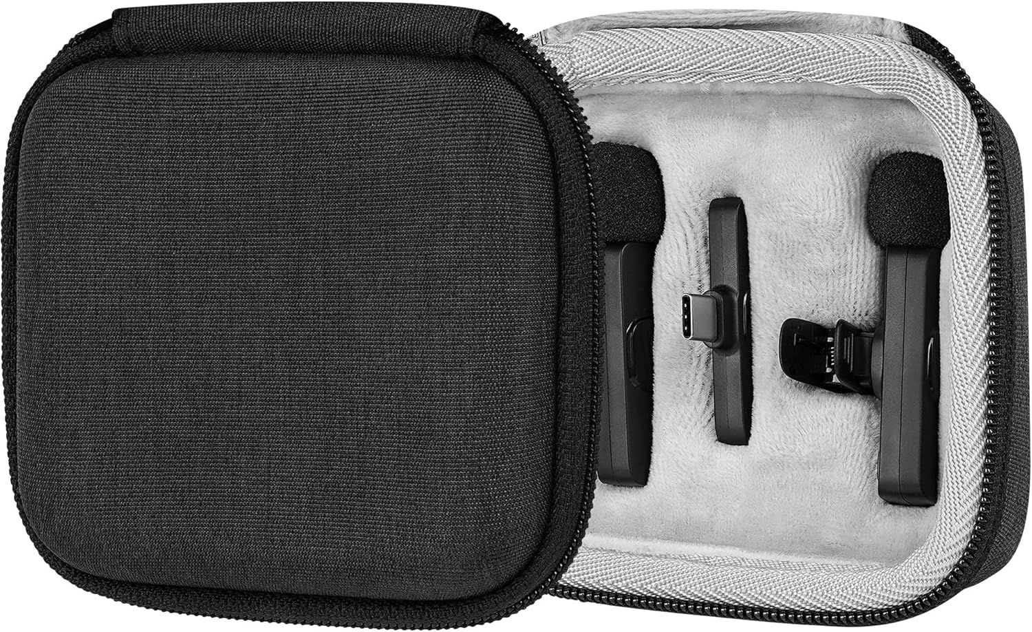 Shows the product with all included items and protective storage case to communicate what the buyer will receive and how the items are organized for safe transport.