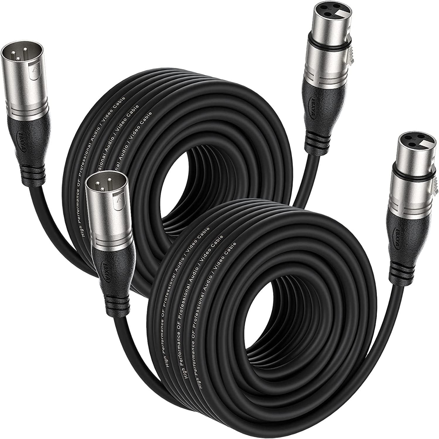 Shows the core product clearly against a white background to help shoppers quickly identify the XLR audio cables being sold.