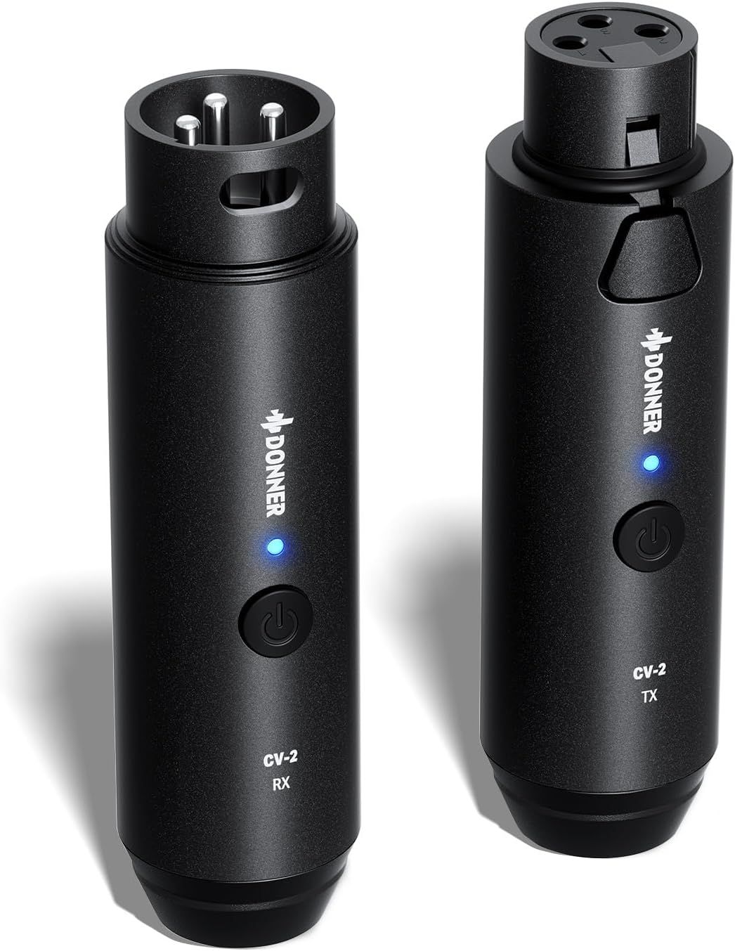 Shows the complete product set with both transmitter and receiver units clearly displayed against a white background, allowing shoppers to see exactly what they will receive and understand the…