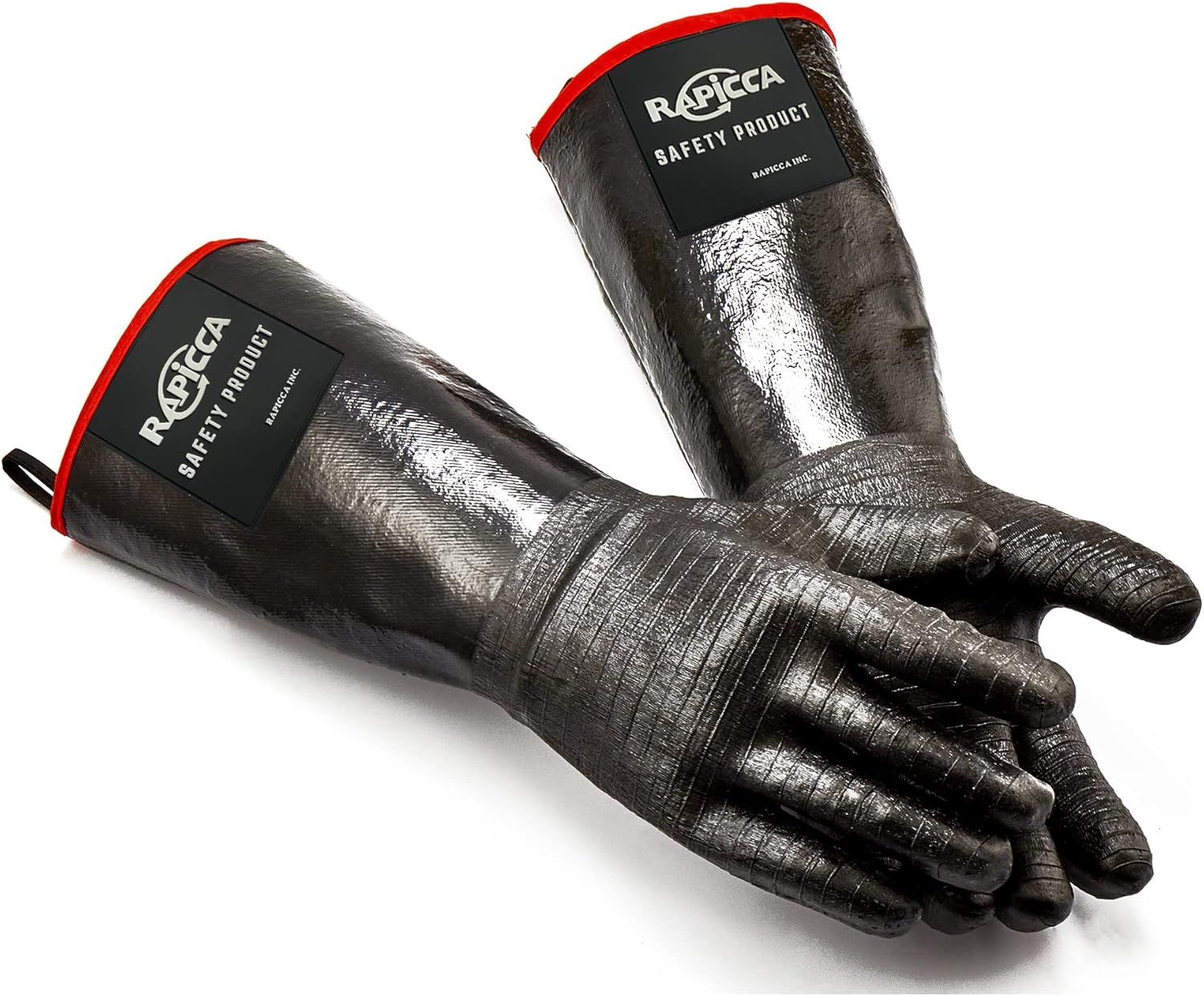 Displays the core product clearly on a white background to help shoppers identify the industrial safety gloves being sold and understand their protective design.